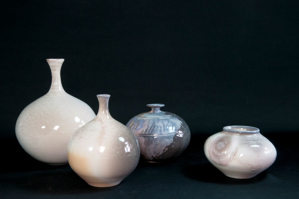 Wood-fired porcelain bottles